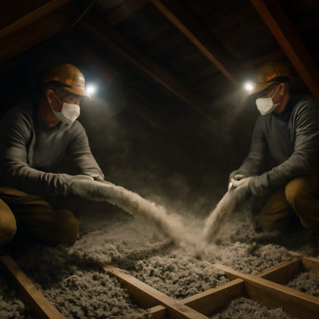 Combles avec isolation thermique — travaux d'isolation