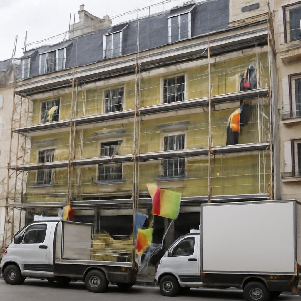 Chantier de rénovation globale d'une maison individuelle