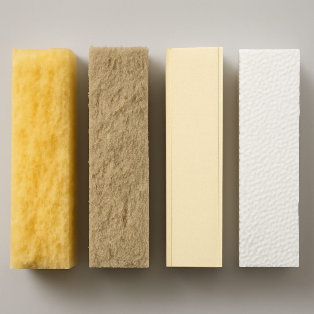 Différents panneaux isolants pour l'ITE