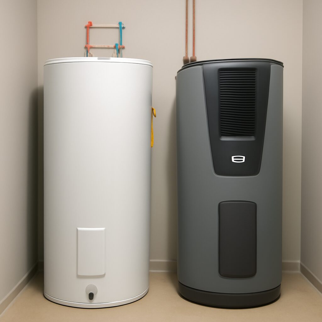 Pompe à chaleur dédiée à l'eau chaude sanitaire — COP moyen de 2,5 à 3,5 selon la température ambiante