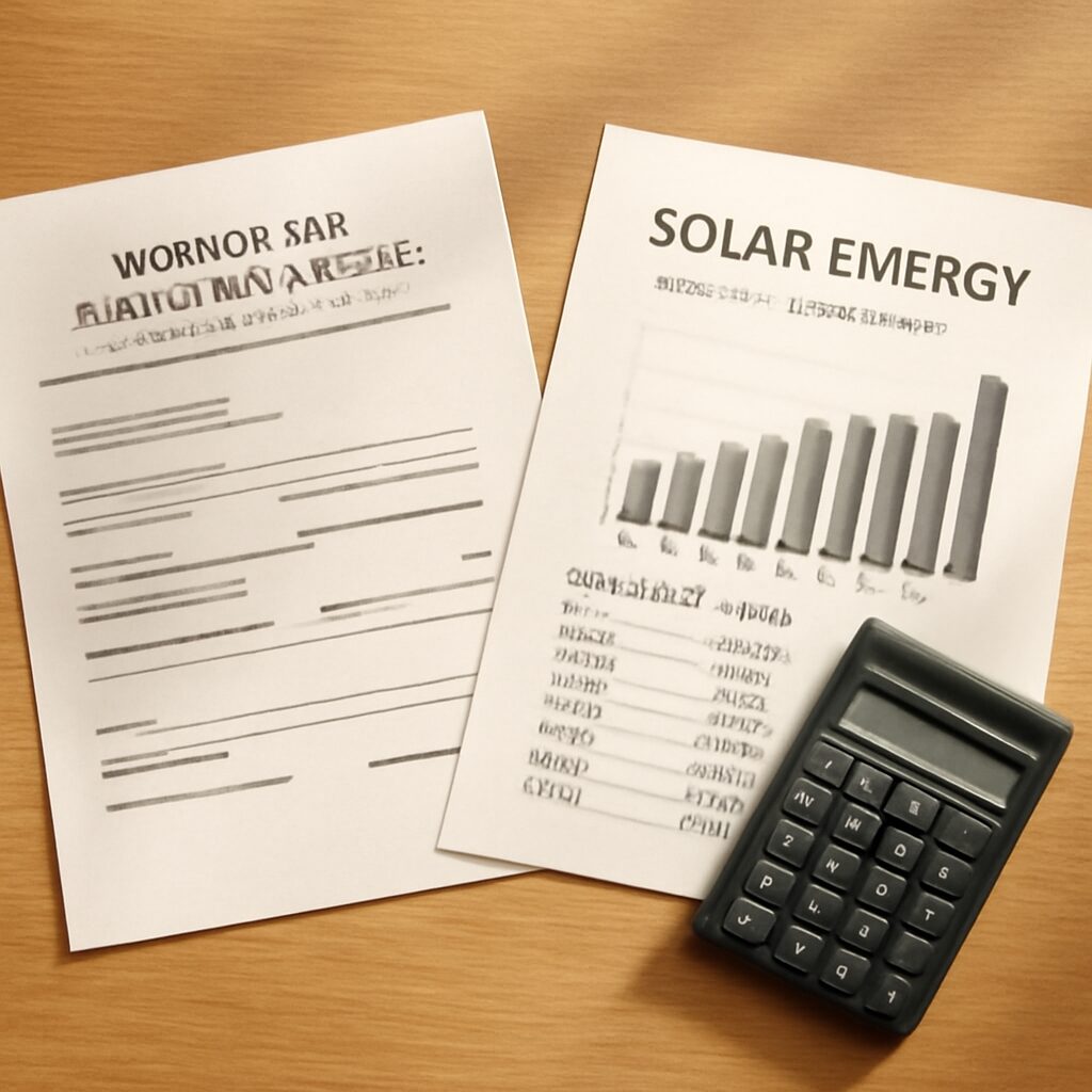 Maison équipée de panneaux solaires — calcul de rentabilité