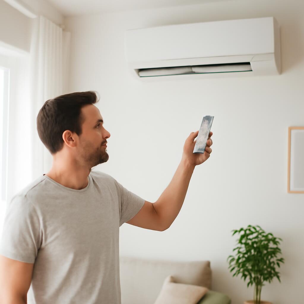 Télécommande Daikin réglage clim réversible salon