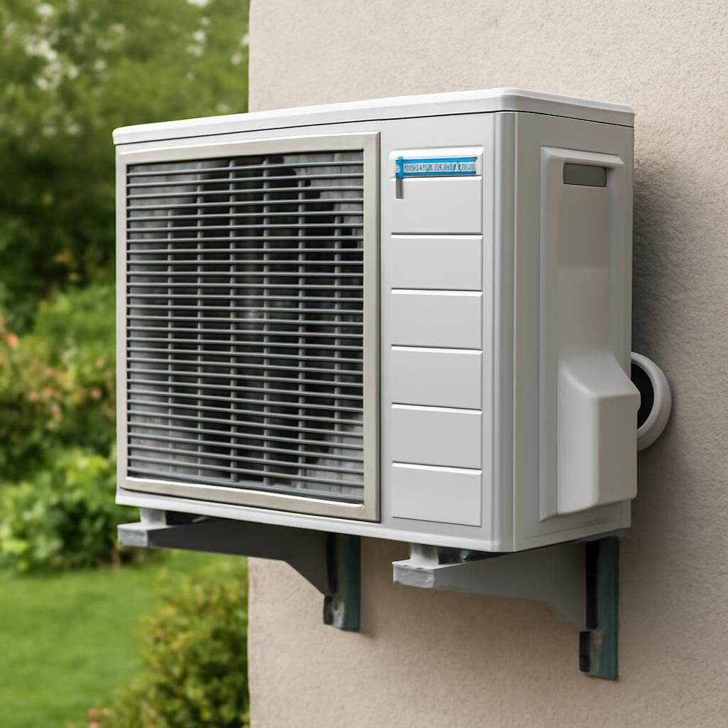 Unite exterieure pompe a chaleur Daikin installation facade