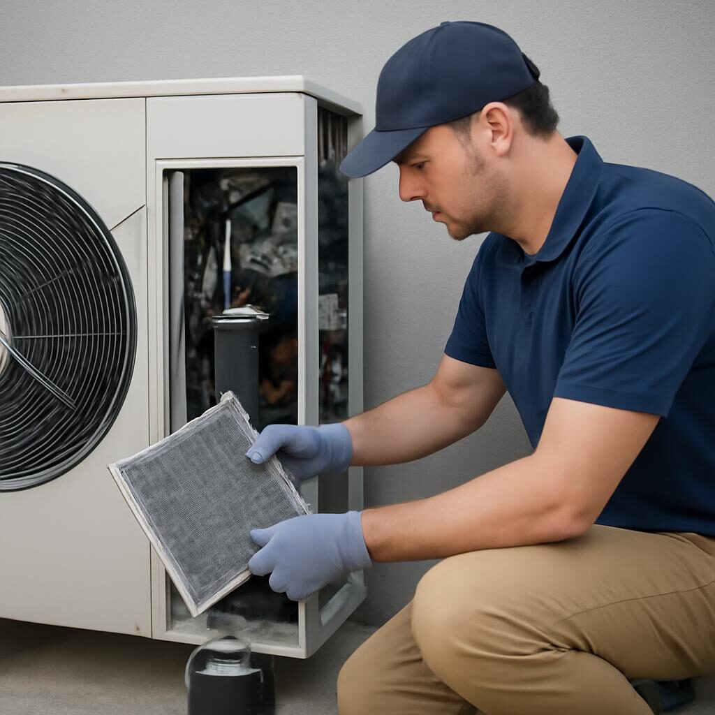 Entretien annuel pompe a chaleur technicien nettoyage filtres