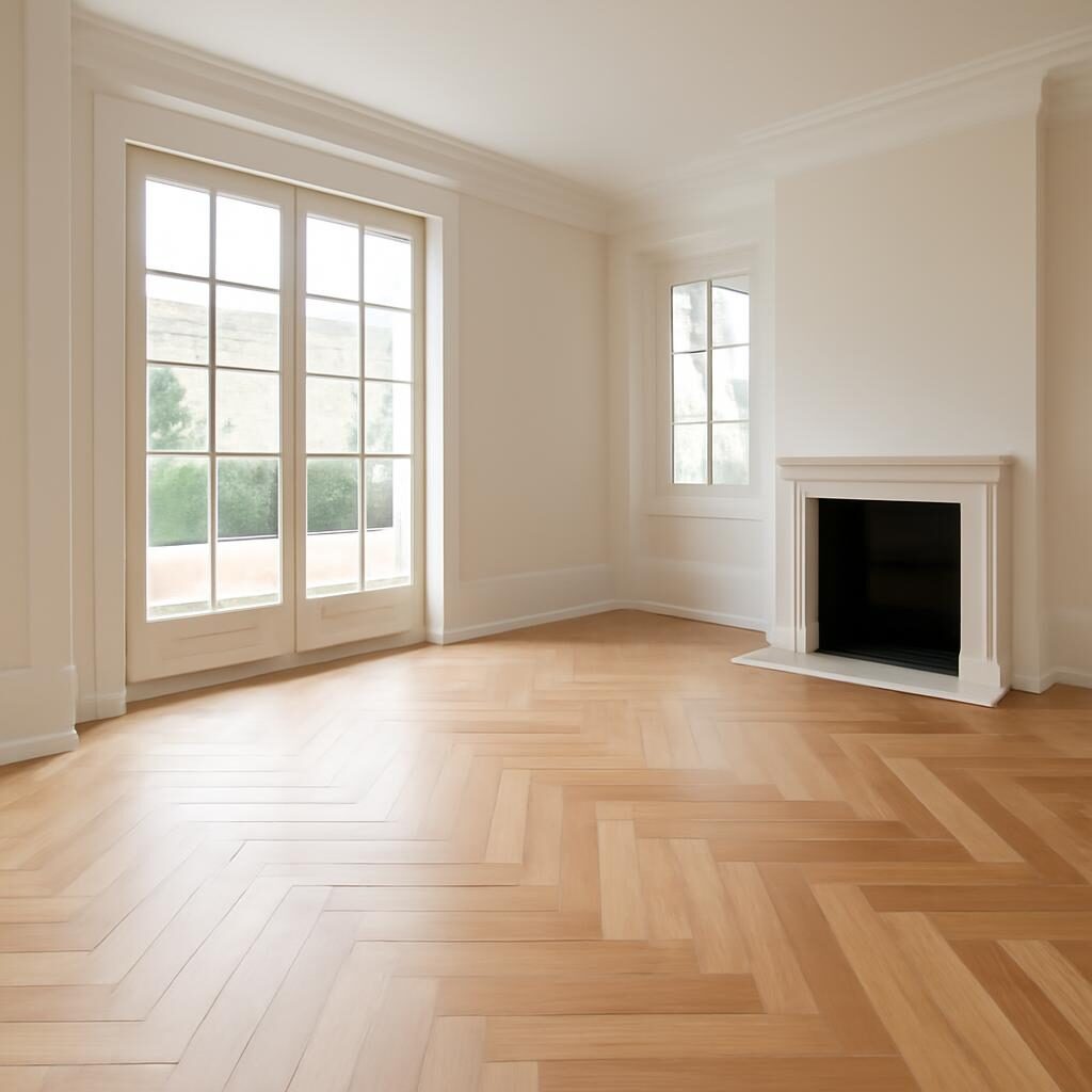 Maison rénovée parquet chêne sol isolé moderne