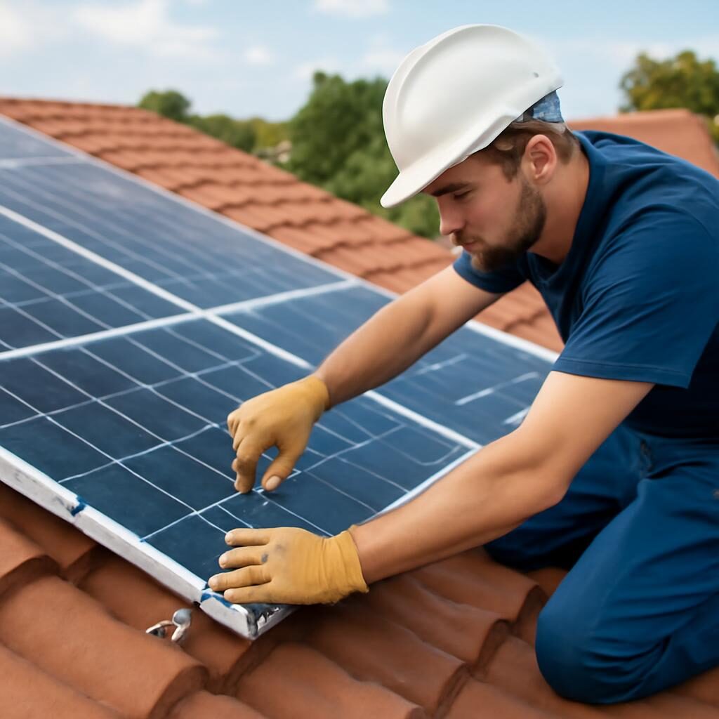 Installateur panneaux solaires connexion modules toit